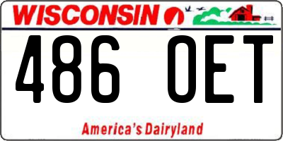 WI license plate 486OET
