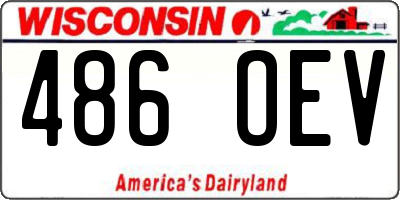 WI license plate 486OEV