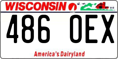 WI license plate 486OEX