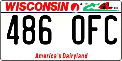 WI license plate 486OFC