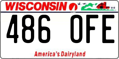 WI license plate 486OFE