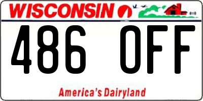 WI license plate 486OFF