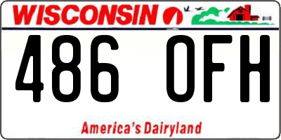 WI license plate 486OFH
