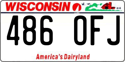 WI license plate 486OFJ