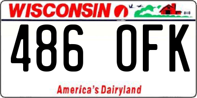 WI license plate 486OFK