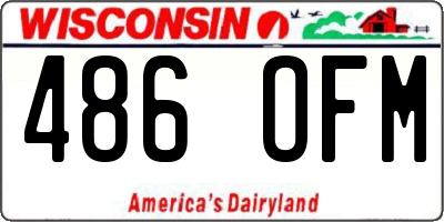 WI license plate 486OFM