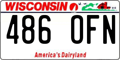 WI license plate 486OFN