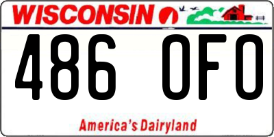 WI license plate 486OFO