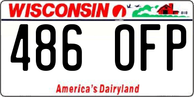 WI license plate 486OFP