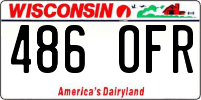 WI license plate 486OFR
