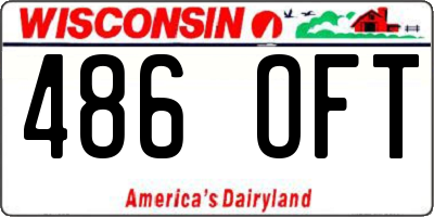 WI license plate 486OFT