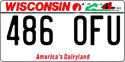 WI license plate 486OFU