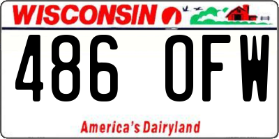 WI license plate 486OFW