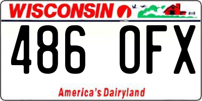WI license plate 486OFX