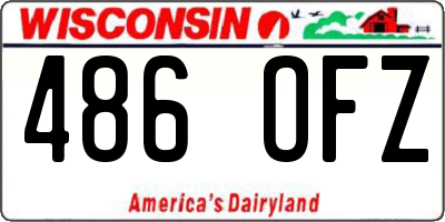 WI license plate 486OFZ