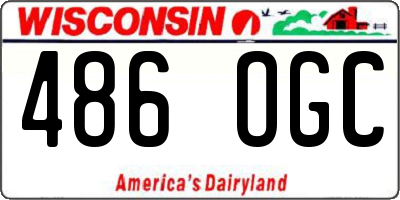 WI license plate 486OGC