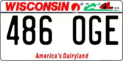 WI license plate 486OGE