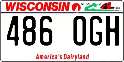 WI license plate 486OGH