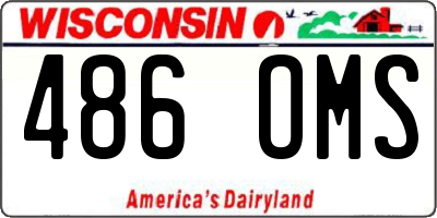 WI license plate 486OMS