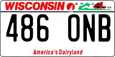 WI license plate 486ONB