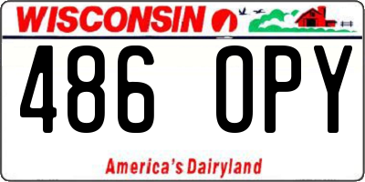 WI license plate 486OPY