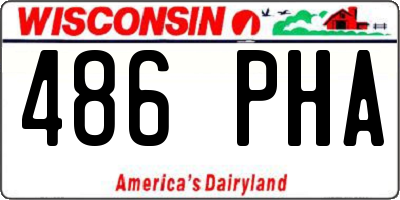 WI license plate 486PHA