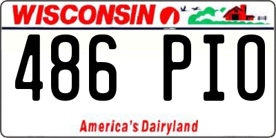 WI license plate 486PIO