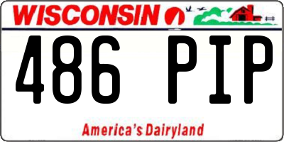 WI license plate 486PIP