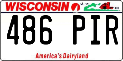 WI license plate 486PIR