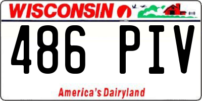 WI license plate 486PIV