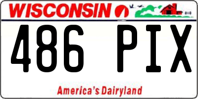 WI license plate 486PIX