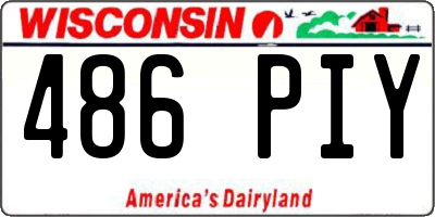 WI license plate 486PIY