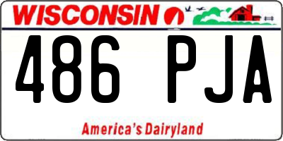 WI license plate 486PJA