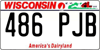 WI license plate 486PJB