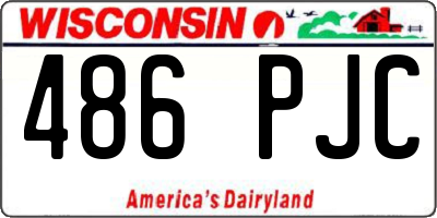 WI license plate 486PJC