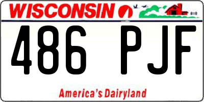 WI license plate 486PJF