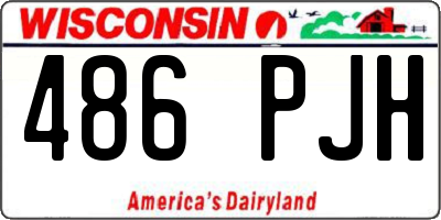 WI license plate 486PJH