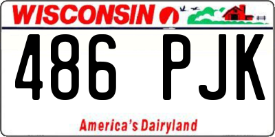 WI license plate 486PJK