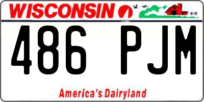 WI license plate 486PJM
