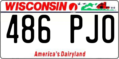 WI license plate 486PJO