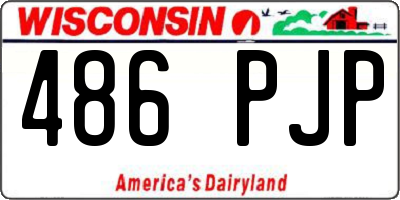 WI license plate 486PJP