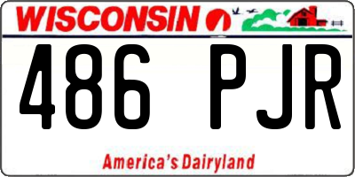 WI license plate 486PJR