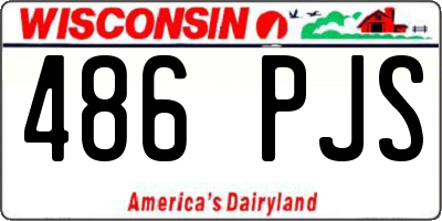 WI license plate 486PJS