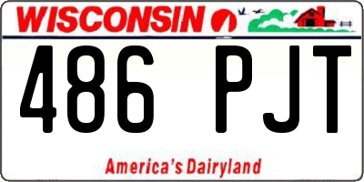 WI license plate 486PJT