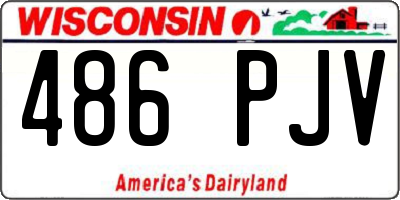 WI license plate 486PJV
