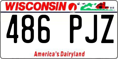 WI license plate 486PJZ