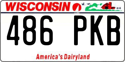 WI license plate 486PKB