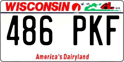 WI license plate 486PKF