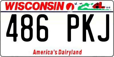 WI license plate 486PKJ