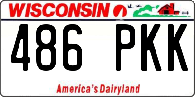WI license plate 486PKK